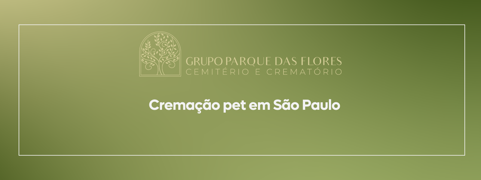 Banner sobre cremação pet em são paulo